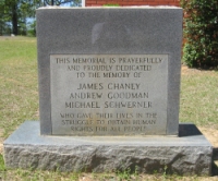 Chaney Goodman Schwerner Memorial, Mt. Zion United Methodist Church, Neshoba County, Mississippi