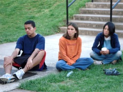 Clyde, Holly and Itsuko, Lynchburg College, Lynchburg, Virginia, 2006-04-18