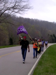 Sacred Walkers on the Natchez Trace, photo by Mary Naber, 2006-04-07