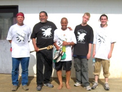 Sacred Run Stickballers: Kid Valance, Dennis Banks, Nuno Caetano, Sean Tucker, Jamie Gorman (not puctured: Larry Bringing Good) 2006-04-02