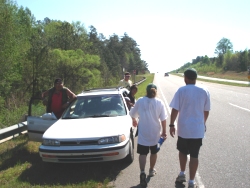 Supporting K.A. and Marcus near Rockingham, North Carolina, 2006-04-15